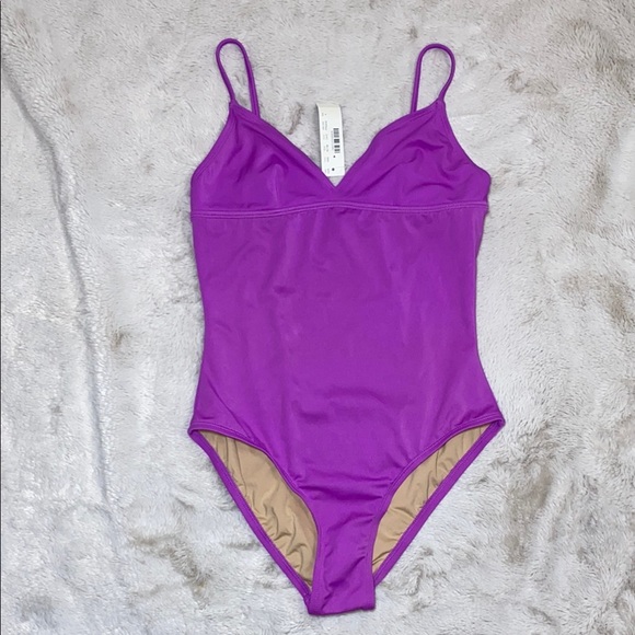 J. Crew Purple Swimsuit with Gold Accent - Picture 1 of 4
